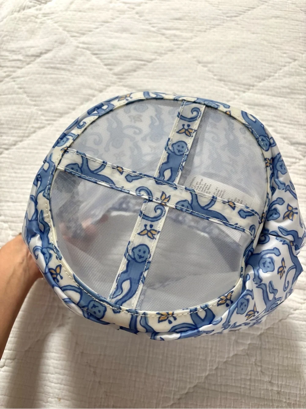 Roller Rabbit X Pottery Barn Teen / Monkey Shower Caddy in Cornflower Blue